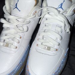 Air Jordan Fusion 3 White University Blue Sunset