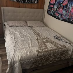 Bed Queen With Headboard Including Mattress 