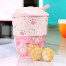 Pink Plush Big Boba Pillow