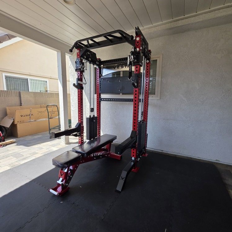 Vesta Pro Series 2in1 Squat Rack | Functional Trainer | 400lb Weight Stack | Commercial Grade | Gym Equipment | FREE DELIVERY🚚 🔴Plus SALES TAX 🔴