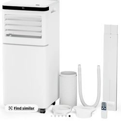 COWSAR 8,000 BTU Portable Air Conditioners Cool Up to 350 Sq.Ft, 4 Modes Portable AC with Remote Control, LED Display, 24Hrs Timer, Installation Kits 