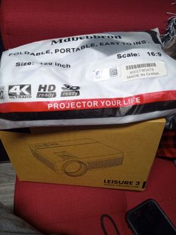 Video Projector With Screen 