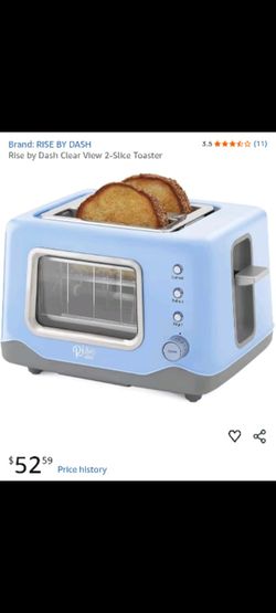 Rise by Dash Clear View 2-Slice Toaster ( Brand New, In Box ) For $20
