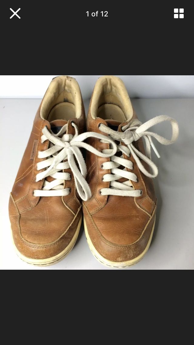  Ashworth Cardiff Spikeless Brown Golf Shoes Men Sz 7