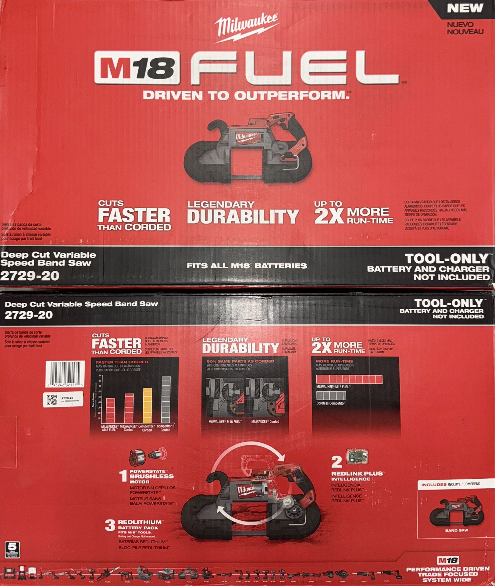 Milwaukee M18 Fuel Deep Cut Bandsaw. Tool Only. Model #2729-20