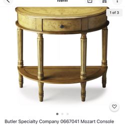 Mozart Console Table Tuscan Cream Hand Painted