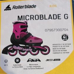 Rollerblade Brand  Roller Blades Adjustable Fitness Inline Skates  Microblade G Size 5-8 with box
