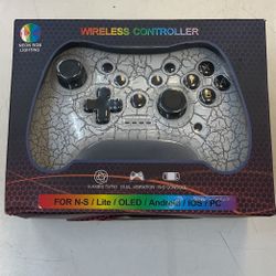 Nintendo Switch Wireless Controller Neon With Built-In RGB Lights.