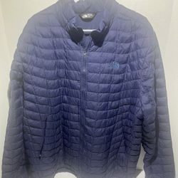 The North Face Jacket Mens XL Zip Quilted Puffer Leightweight Navy blue