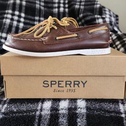 Boys Brown Leather Sperry's ... Great Condition