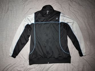 Vintage Jordan Brand Track Jacket Men's XL Black/Grey/UNC Blue Jumpman Retro