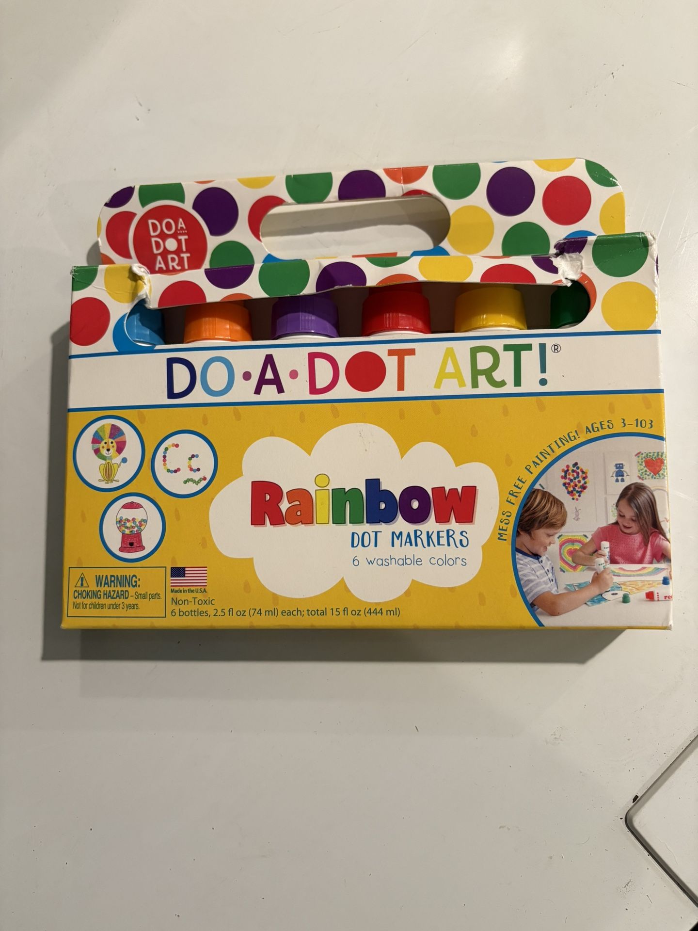 Rainbow Dot Markers - 6 Washable Colors