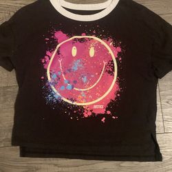 Black smiley face shirt