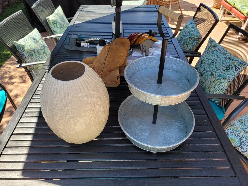 Flower Pot And Tiered Tray