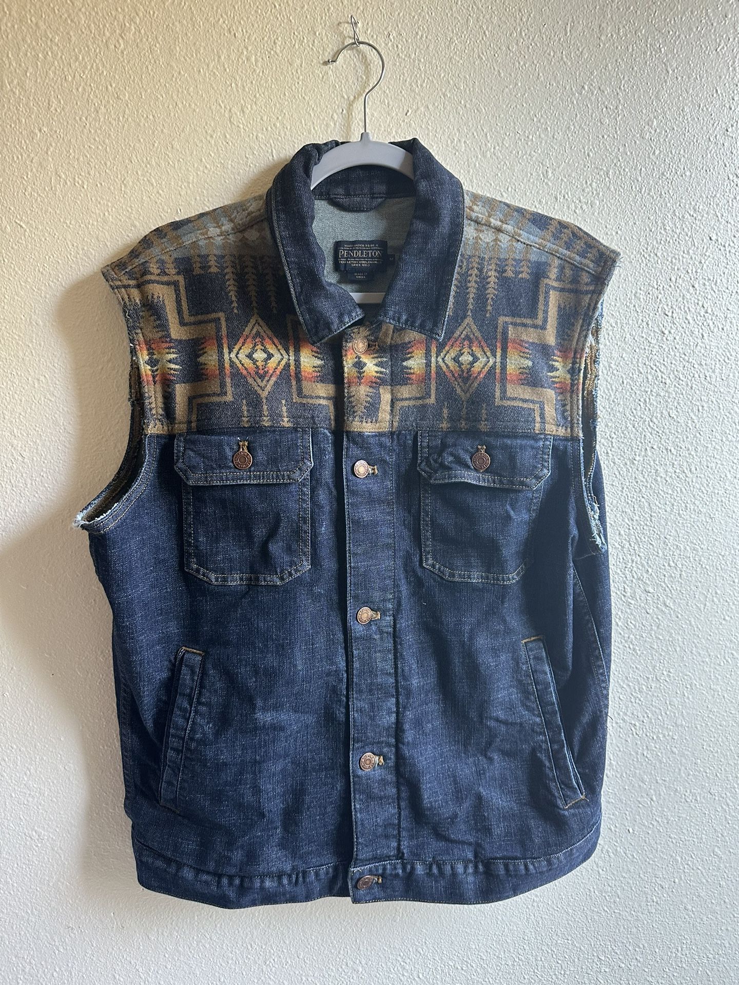 Authentic Pendleton Denim Vest