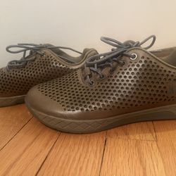 Stylish Brown Nobull perforated leather sneakers