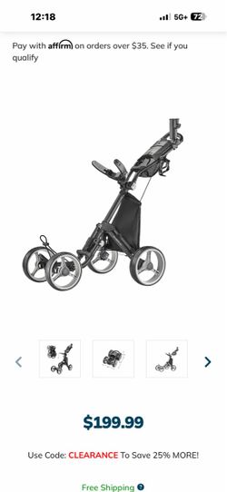 Golf club push cart