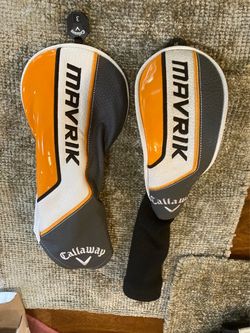 VERY NICE CALLAWAY MAVRIK FAIRWAY WOOD AND HYBRID HEADCOVER