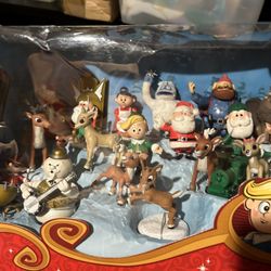 Rudolph the red nose, reindeer, ultimate figurine collection