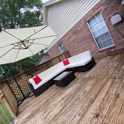 Outdoor Furniture Set- Comes With Umbrella 
