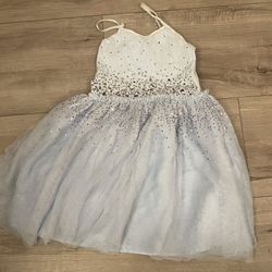 Sparkly Blue & White Princess Dress Size 6T