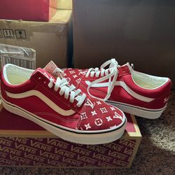 Custom LV x Supreme Vans Size 9