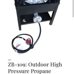 ZB-109: Outdoor High Pressure Propane Burner with Heavy Duty Square Stand