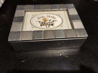 Vintage ( Golden Wedding) Trinket Box, Made In Mexico