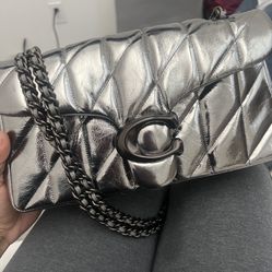 Coach Tabby Shoulder Bag Silver 