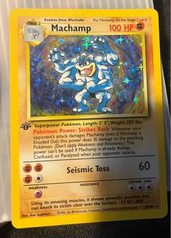 Machamp Base Set 8/102 1st Edition Holo Pokémon Card