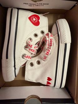 NEW Converse High-Top Sneakers with Heart Detail