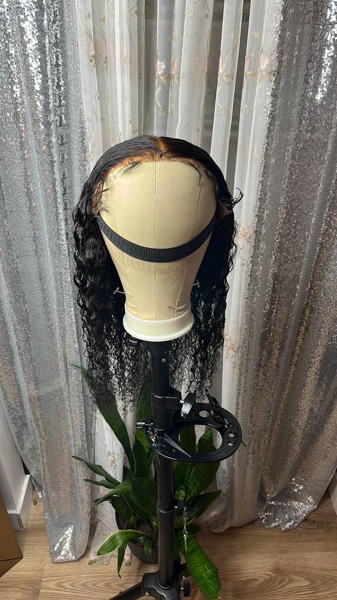 22”-24” Brazilian curl Human Hair Lace Front