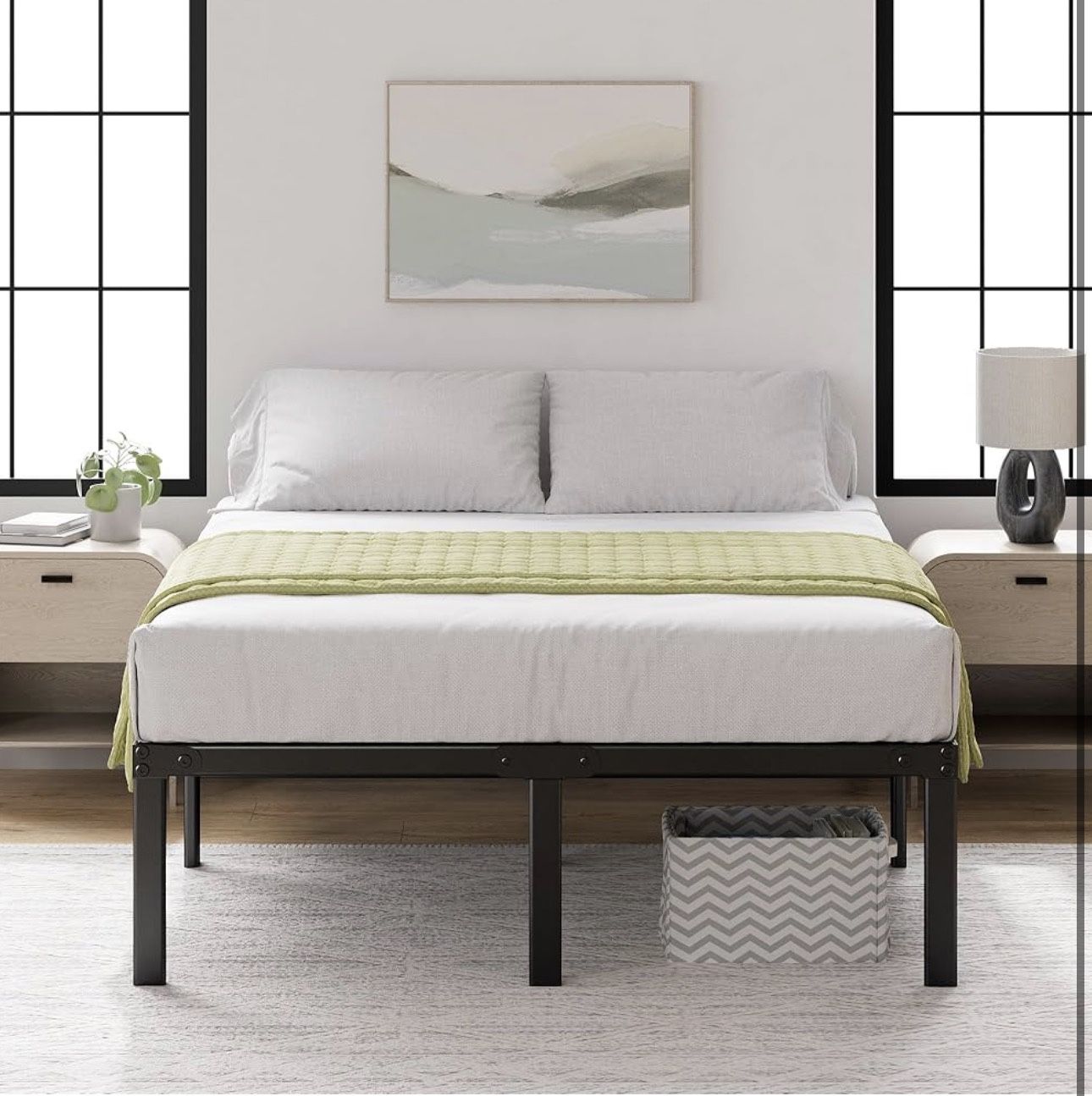 New ZINUS Yelena 18 Inch Full Metal Platform Bed Frame