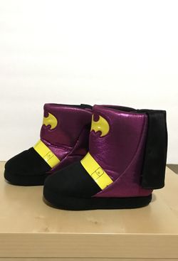 Batgirl Girl Boot Slippers size 7 / 8 girls kids