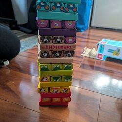 Top Bright Wooden Blocks Stacking Game 