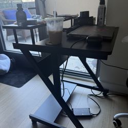 Office desk with Elevated Shelf