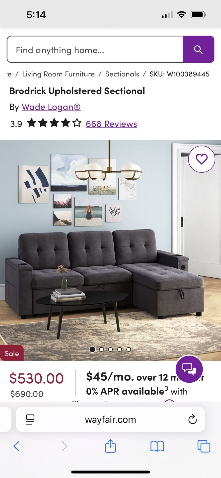 Brodrick Upholstered Sectional Couch