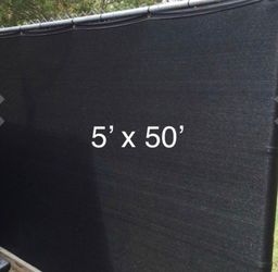 5'×50' (Black Color) Privacy Fence Screen