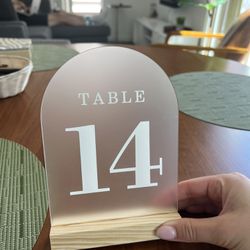 Table Numbers (pending pickup)