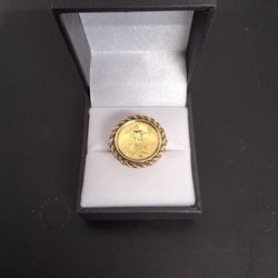 14K Coin Ring