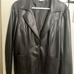 Topshop faux leather blazer/jacket