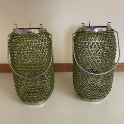 Home & Garden Bead Candel Holder Lantern Set of 2 for $14