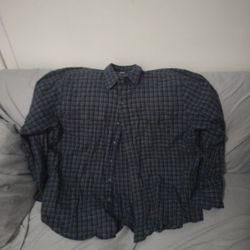 Timberland Flannel Shirt – XL Blue Plaid
