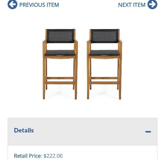 Ug2010 Acacia Wood Barstools Teak And Blk