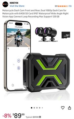Motorcycle Dash Cam Front and Rear Camera