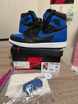 Size 9 - Air Jordan 1 High Royal Blue Black 2017