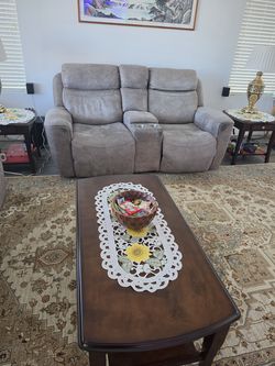 Living Spaces Power Reclining Loveseat