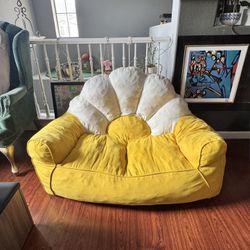 Sunflower Yellow Sunshine Beanbag Loveseat Chair