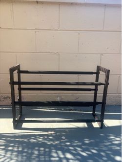 Black 3-Tier Shoe Rack Organizer