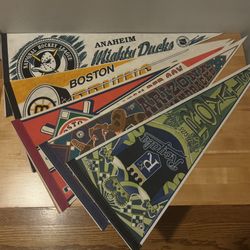 6 Sports Pennants 